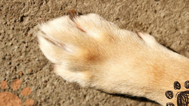 dog paws on hot surface