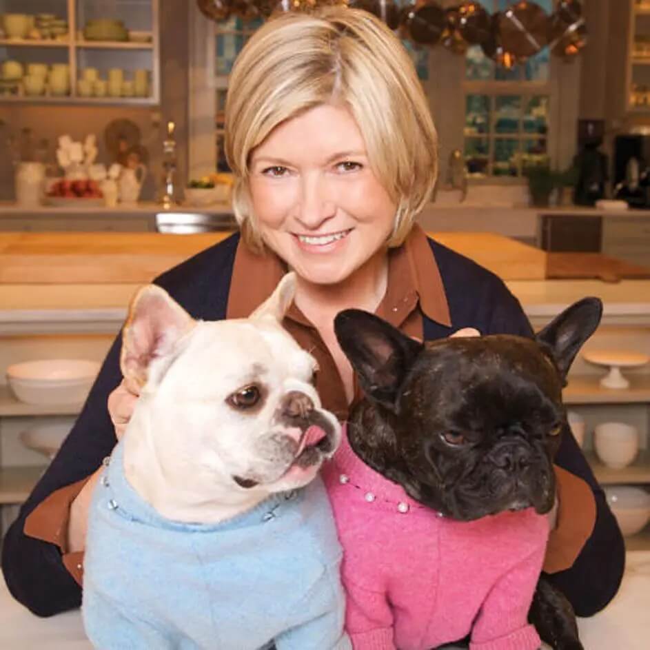 French Bulldog celebrity Martha Stewart