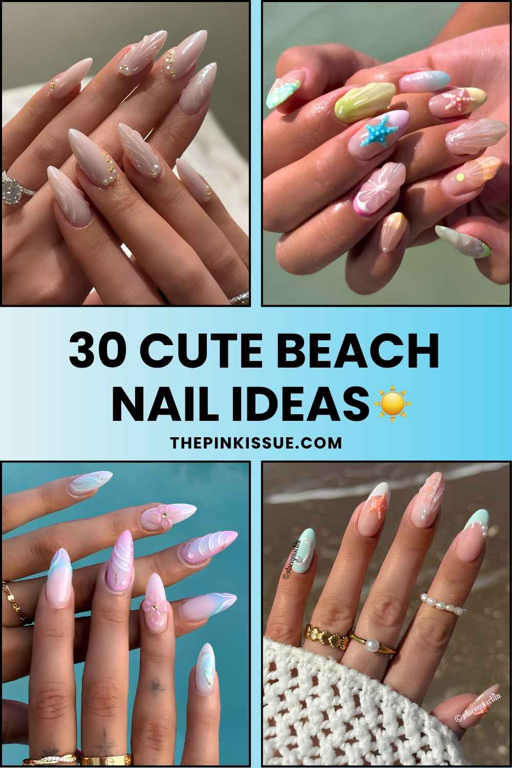 Beach nail designs Pinterest
