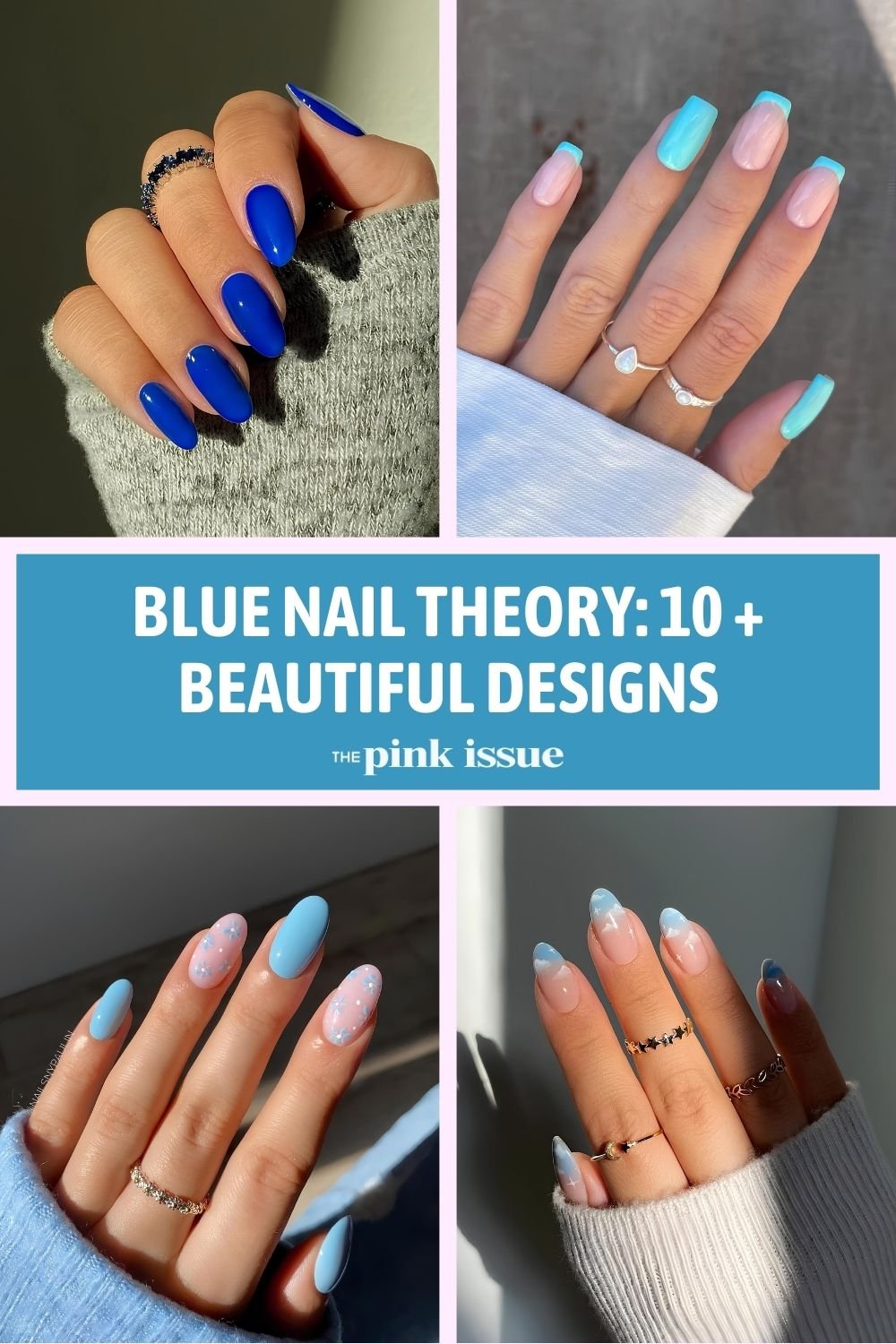 Blue nail theory Pinterest