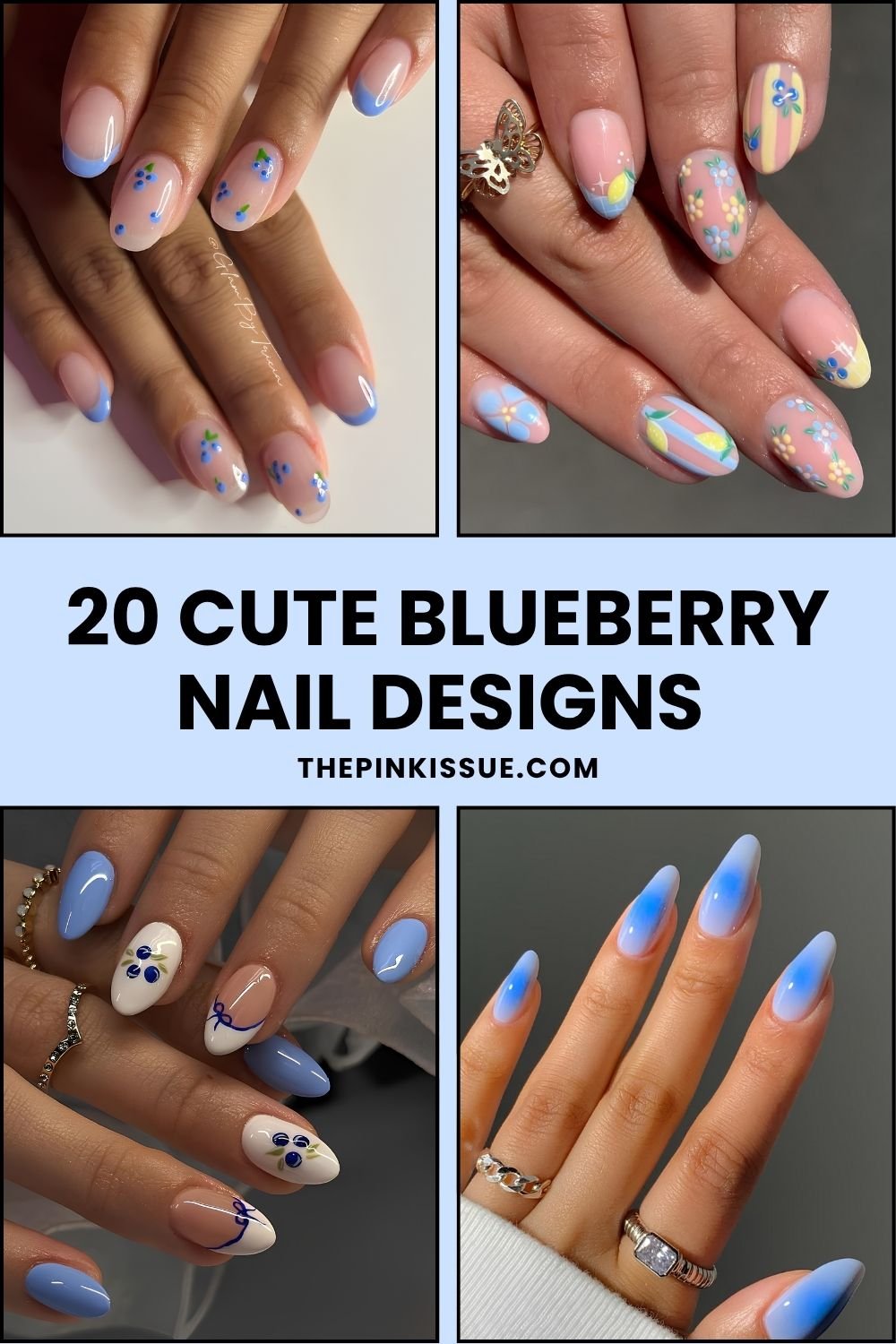 Blueberry nails Pinterest