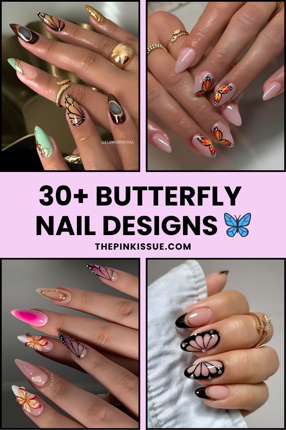 Butterfly nail designs Pinterest