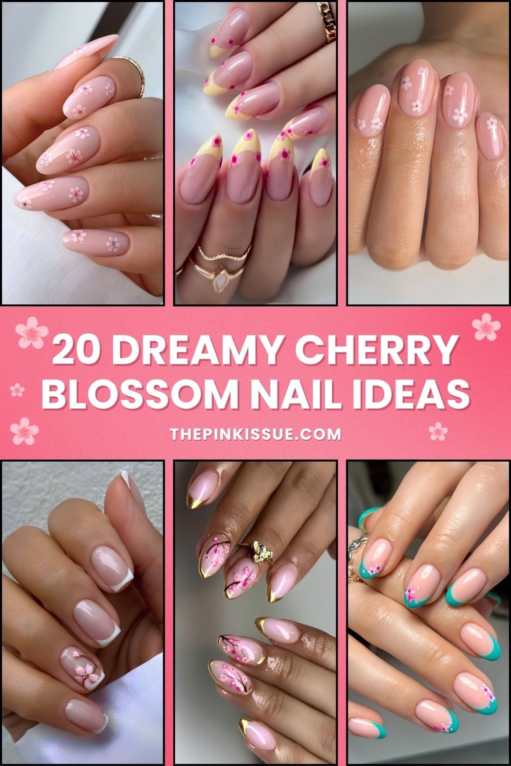 Cherry blossom nails Pinterest