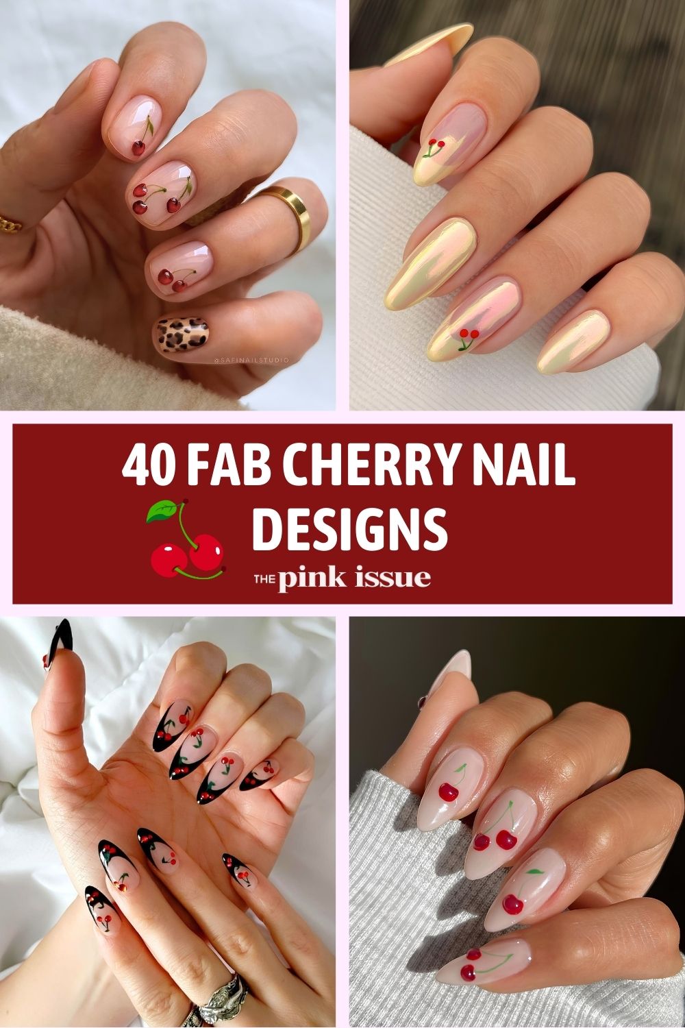 Cherry nail designs Pinterest
