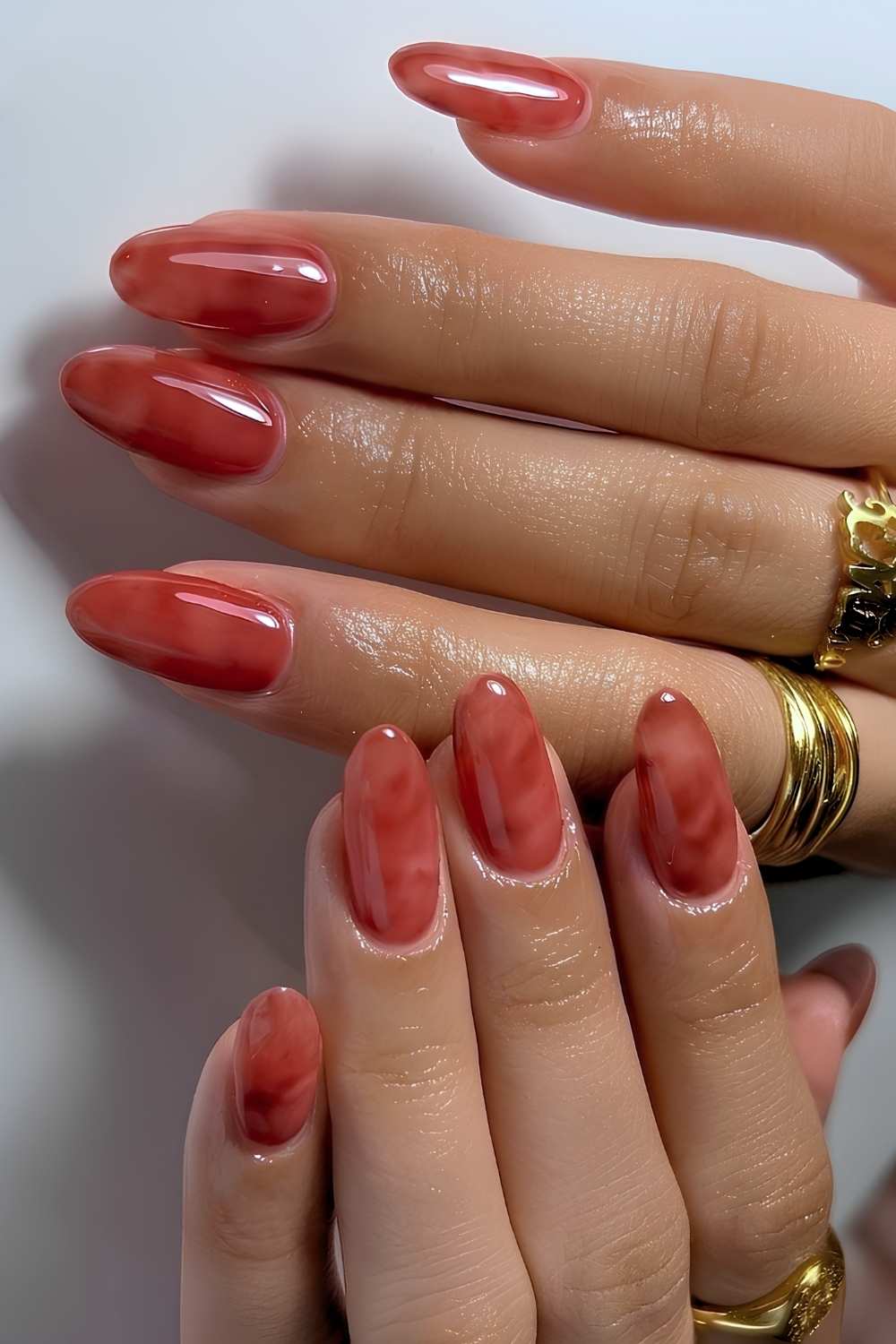 Citrine inspired nail design