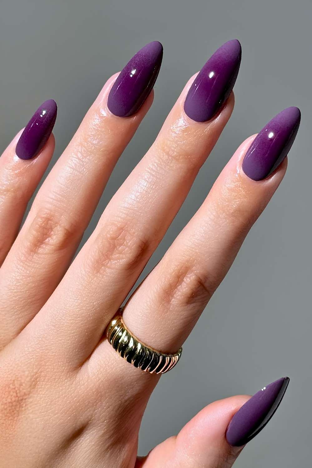 Dark purple aura manicure