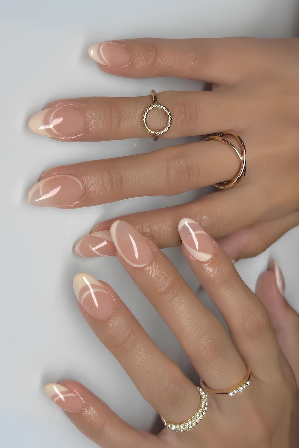 Double vanilla French mani