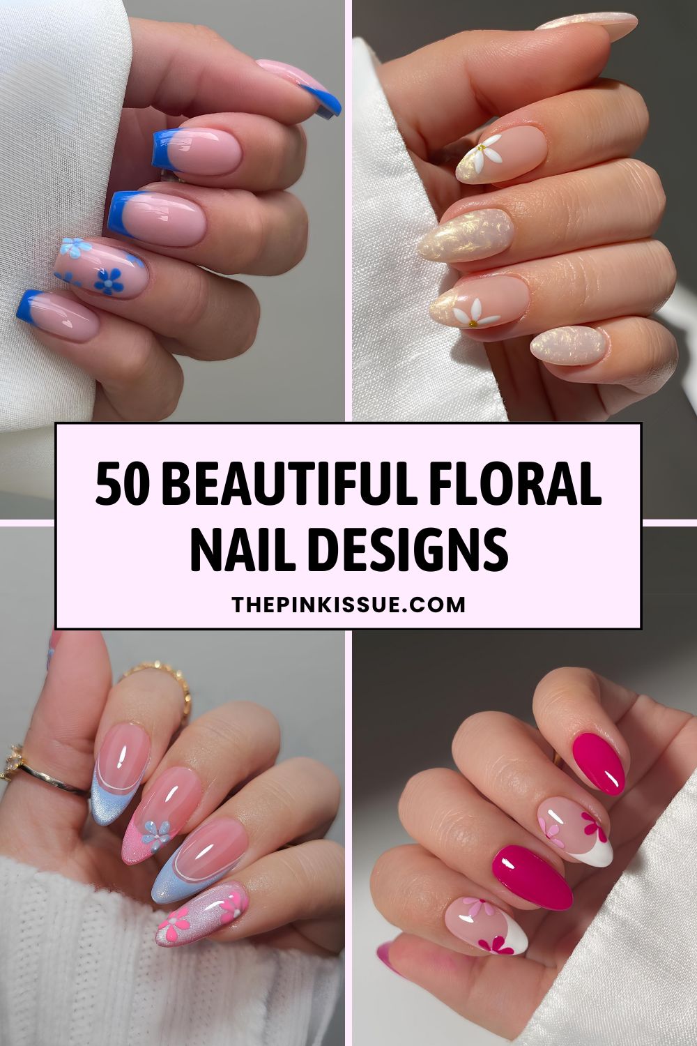 Floral nail ideas Pinterest