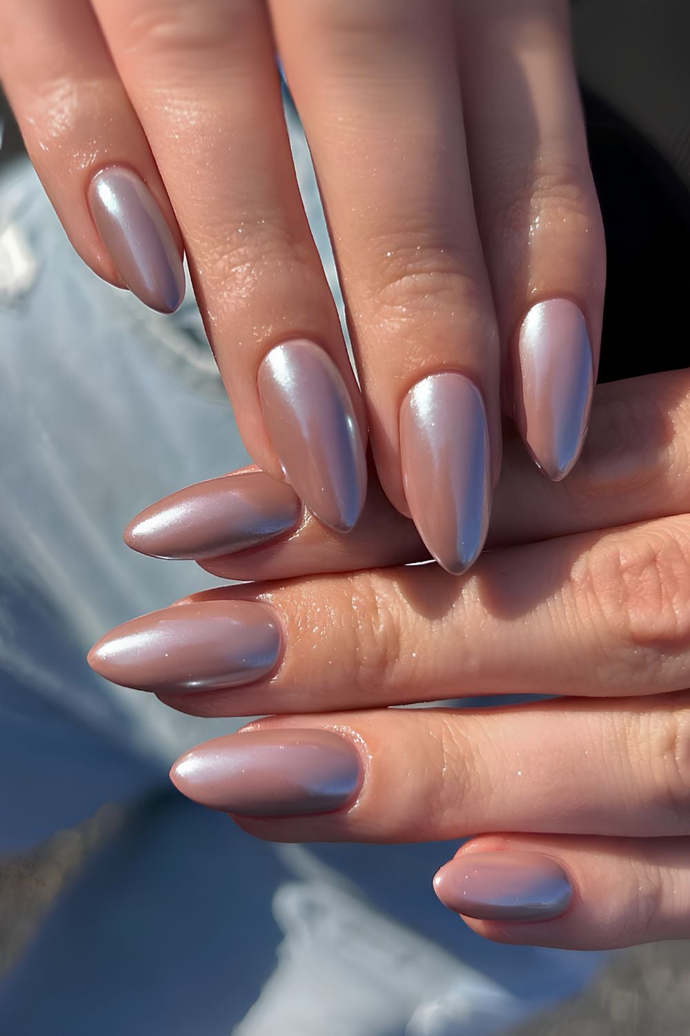 Glazed mocha mousse mani