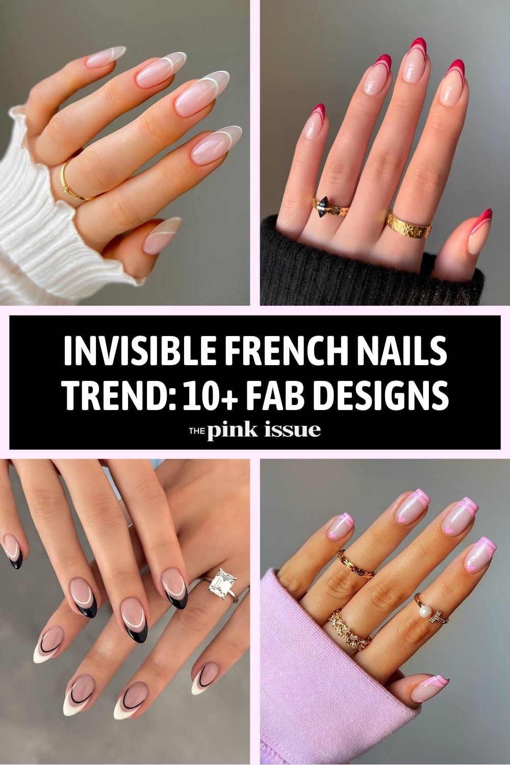 Invisible French nails trend Pinterest