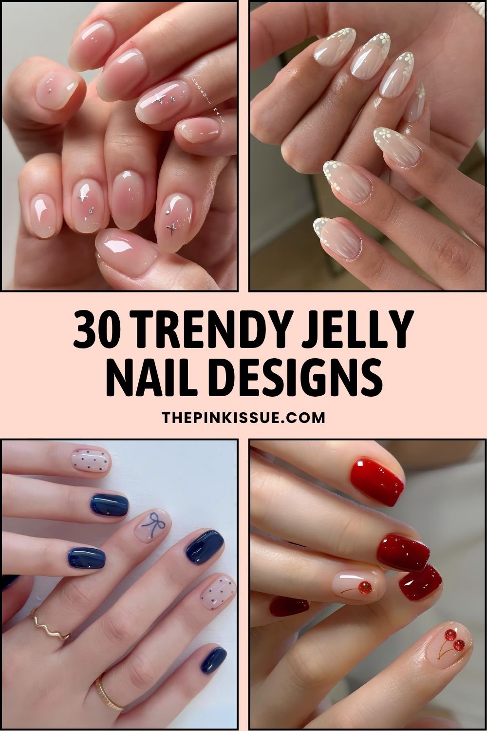 Jelly nail designs Pinterest