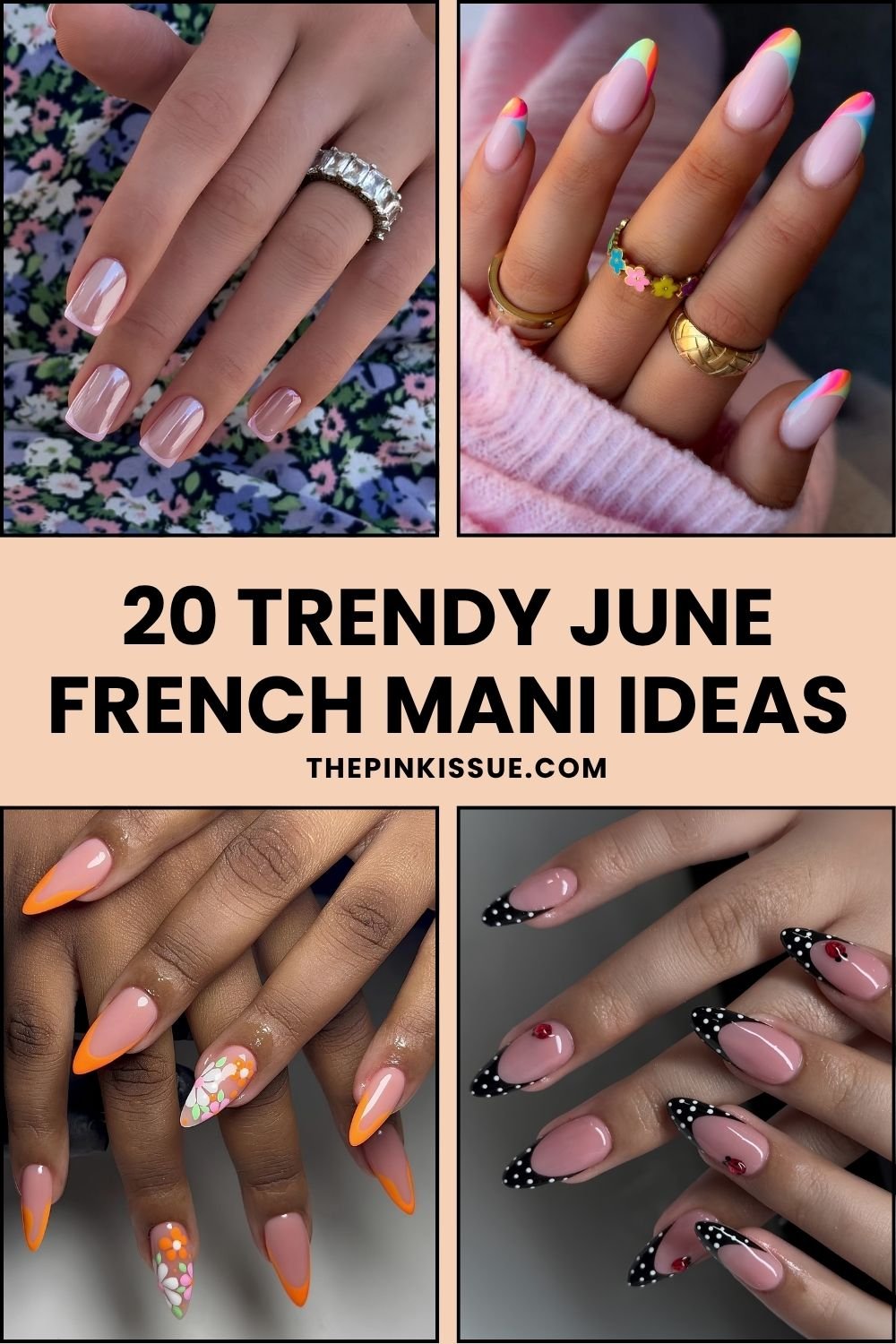 June French tip nail ideas Pinterest