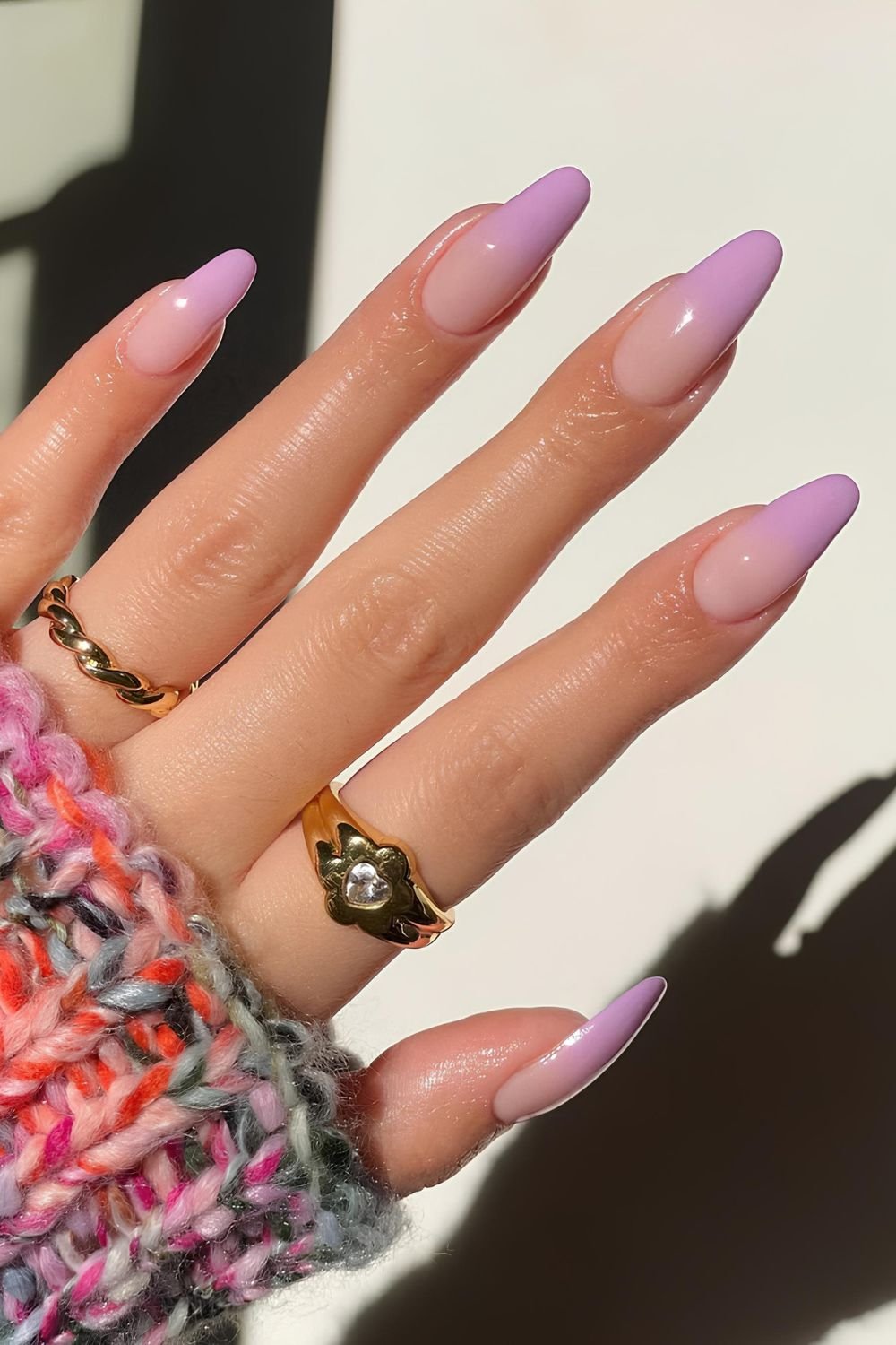 Lavender ombre nails