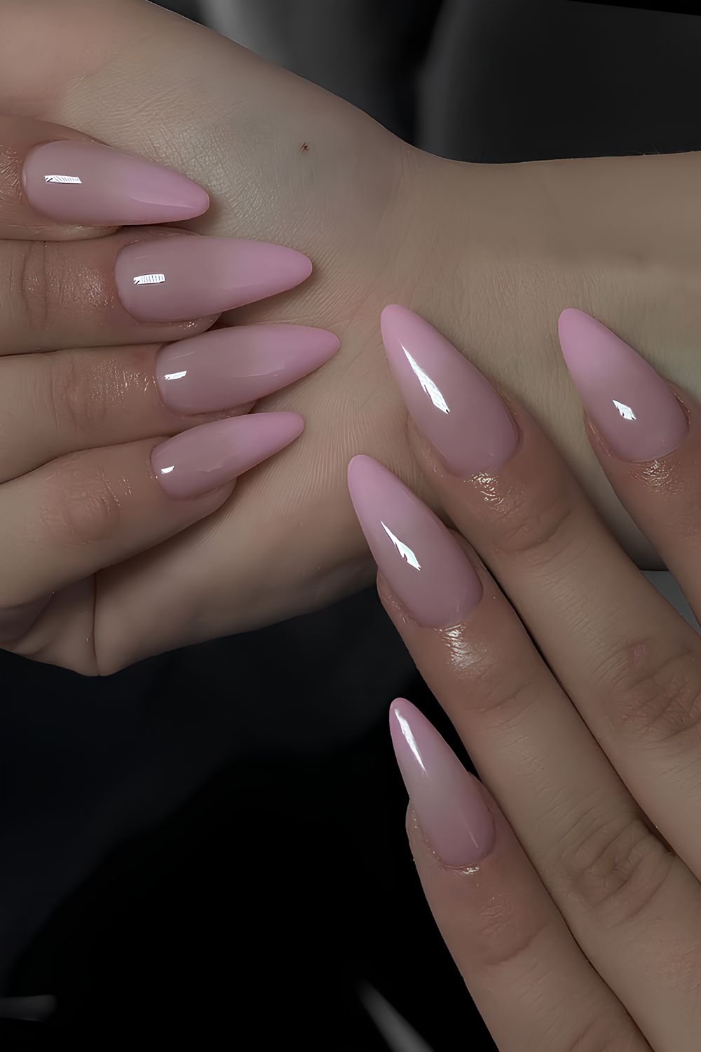 Light pink ombre manicure
