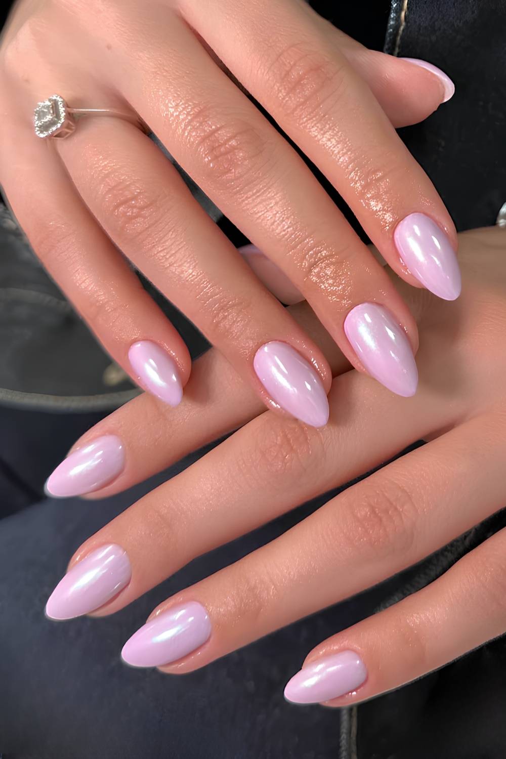 Lilac chrome nails