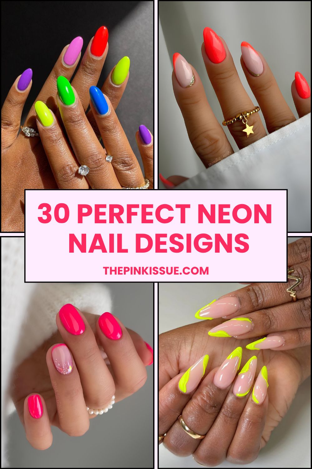 Neon nails designs Pinterest