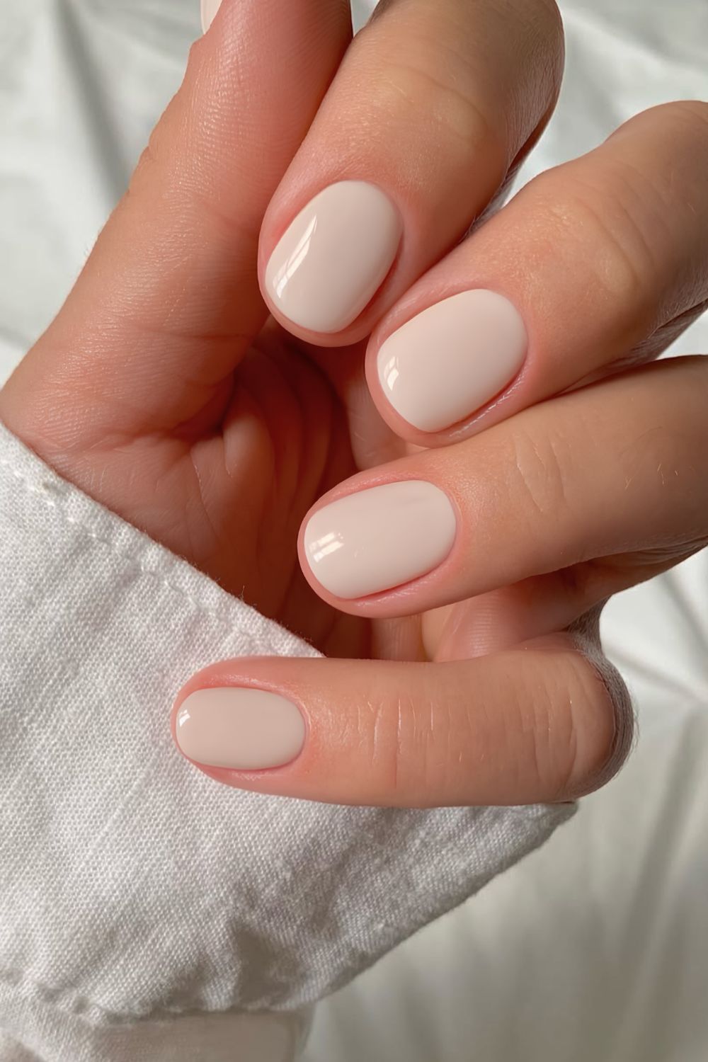 Opaque milky white nails
