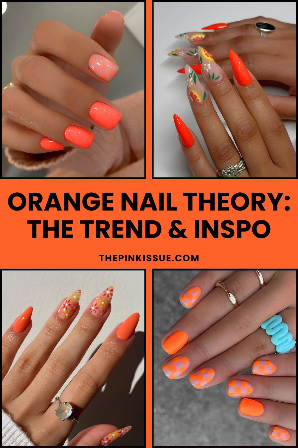 Orange nail theory Pinterest