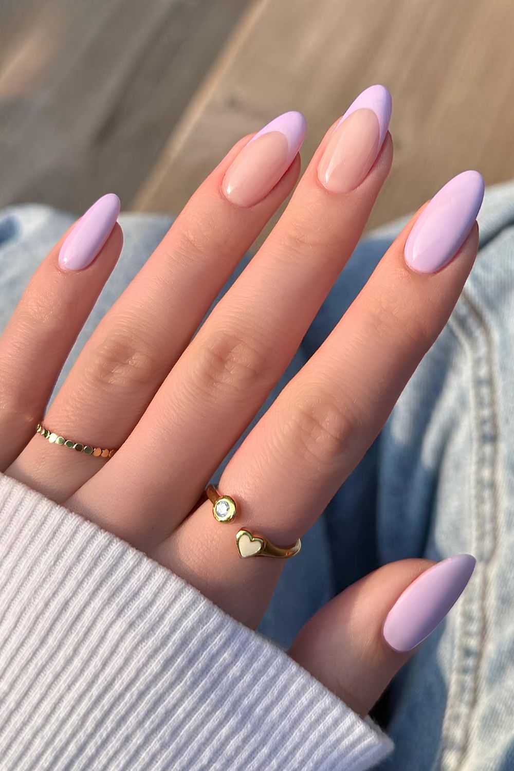 Pastel lavender manicure