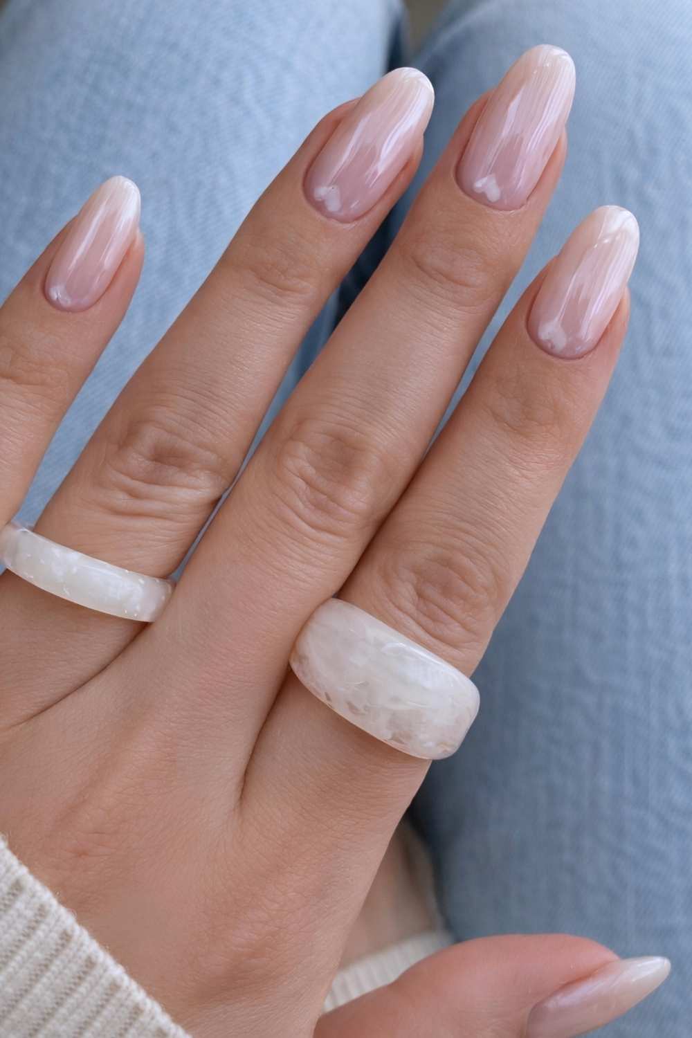 Pink crystal chrome nails with hearts