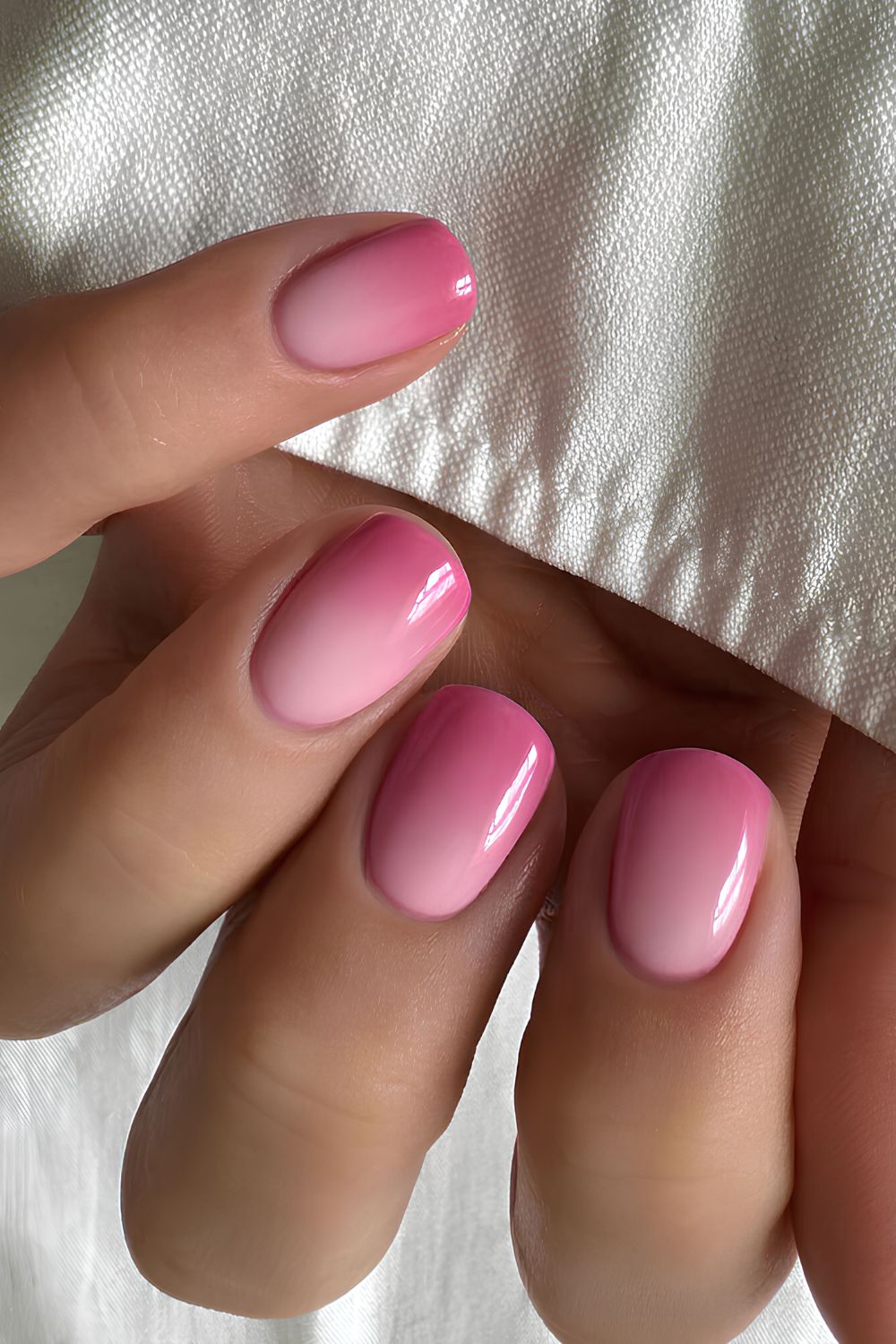 Pink on pink ombre nails