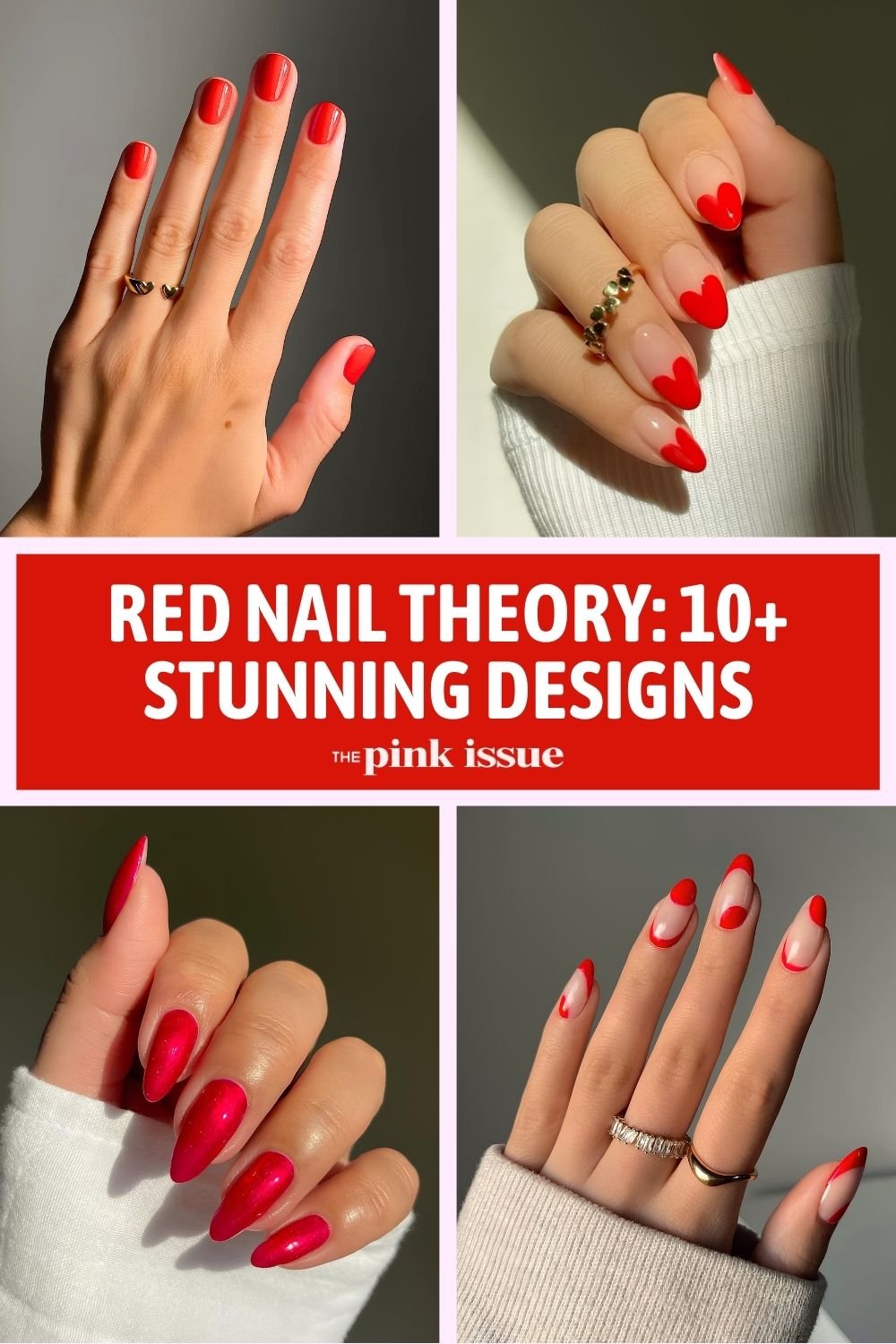 Red nail theory Pinterest