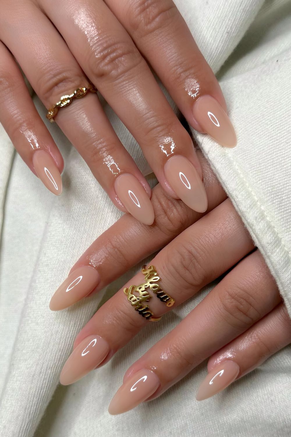 Sheer neutral manicure