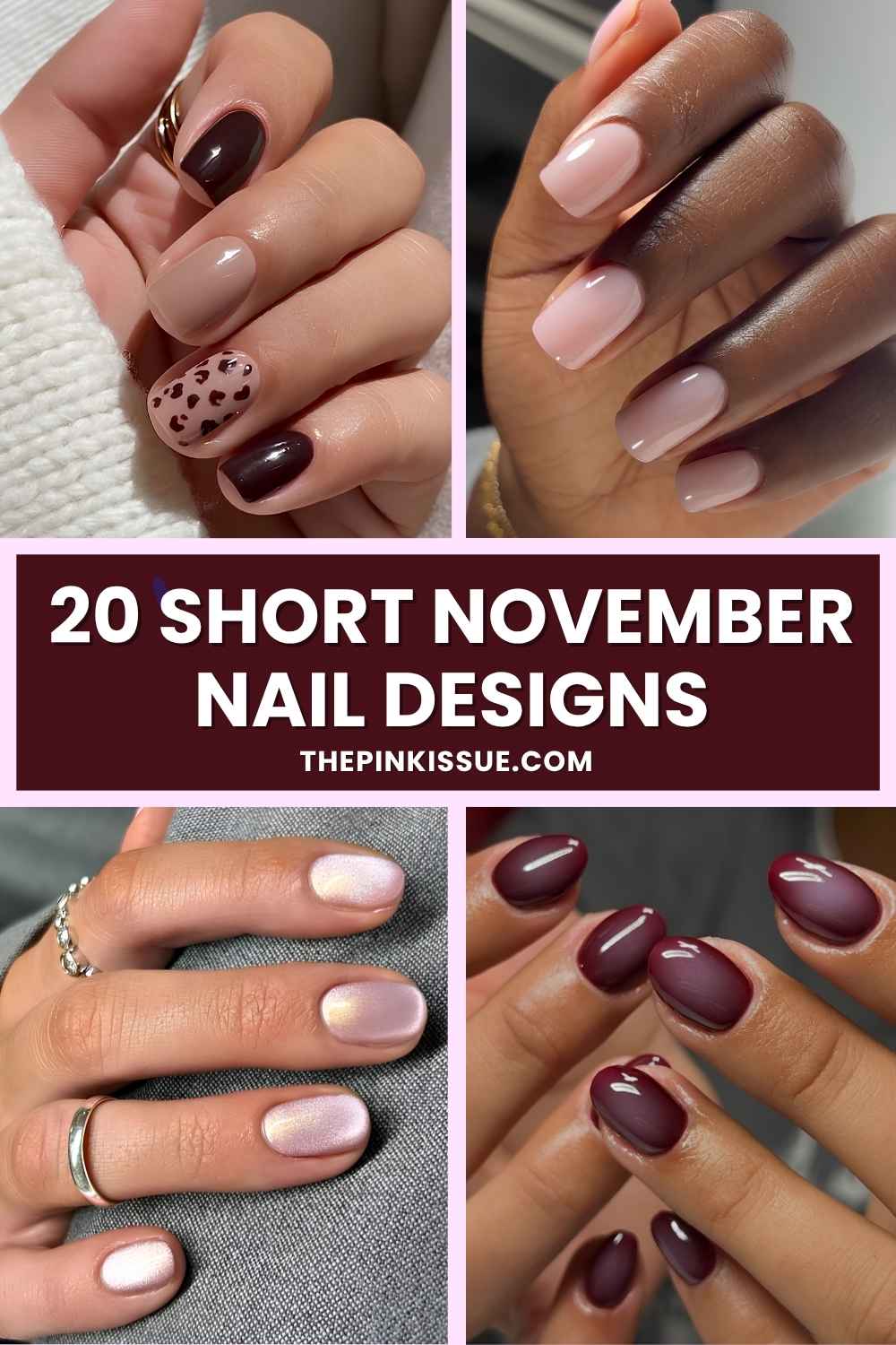 Short November nail ideas Pinterest
