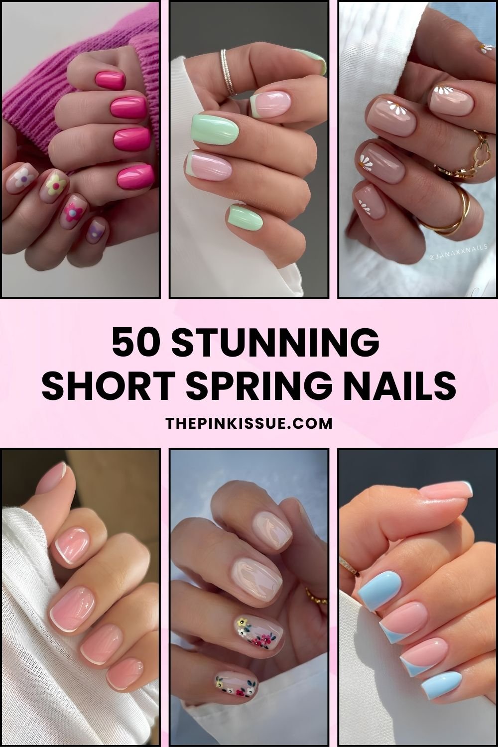 Short spring nail ideas Pinterest