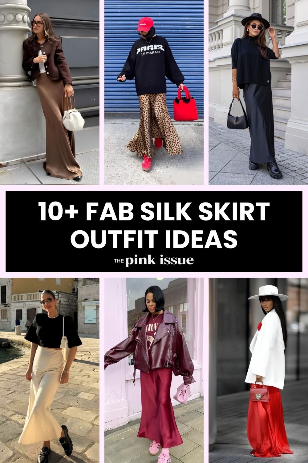 Silk skirt outfits designs Pinterest