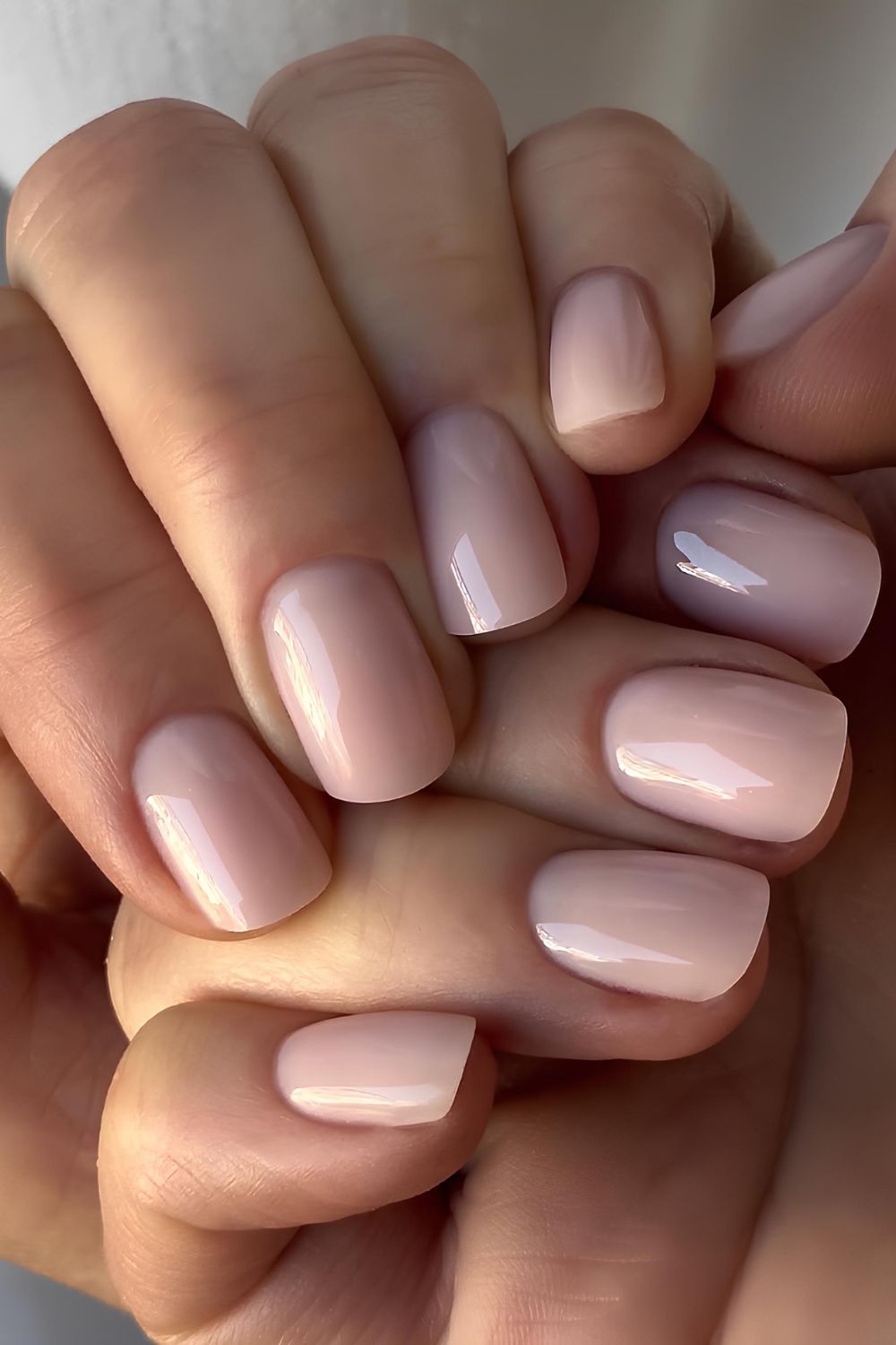 Soap nails in neutral pink shade