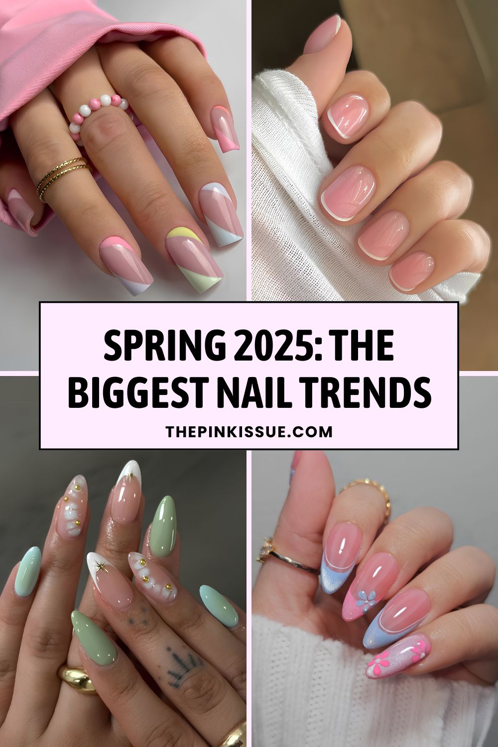 Spring nails trends Pinterest