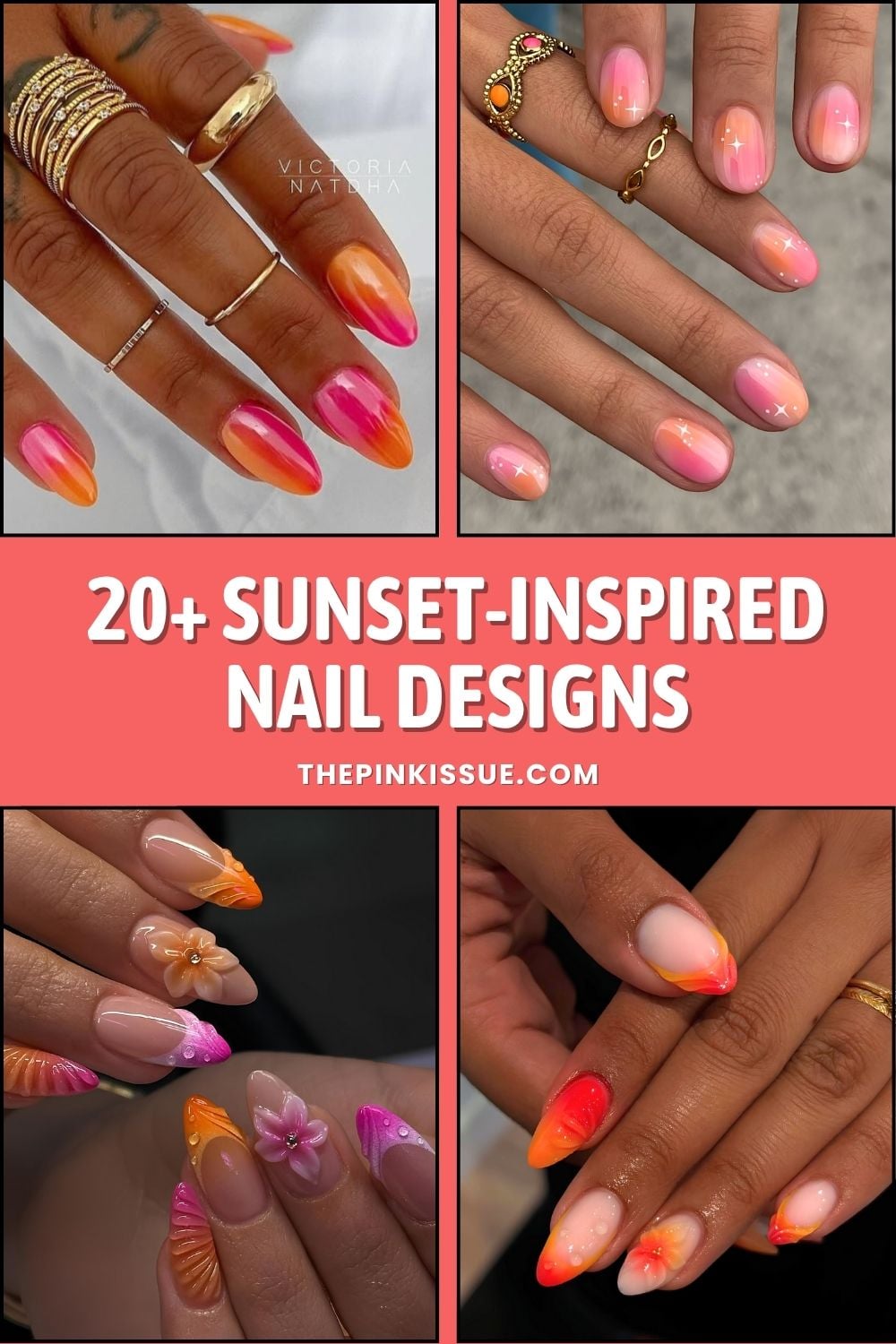 Sunset-inspired nail designs Pinterest