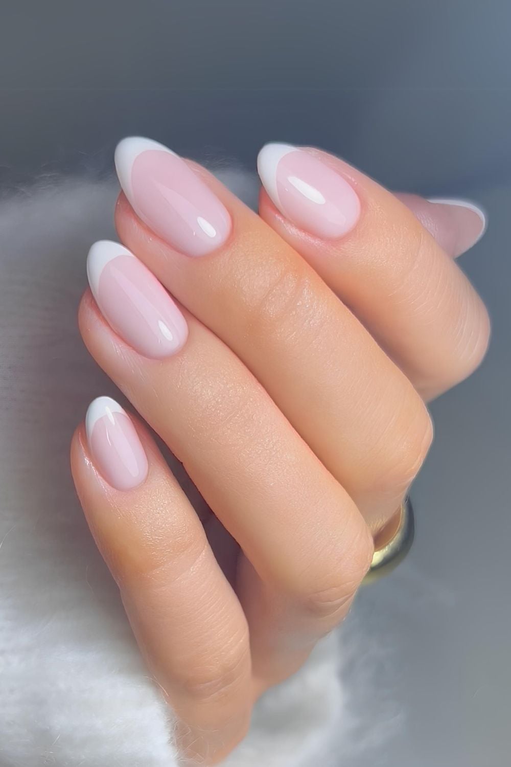 White French BIAB manicure