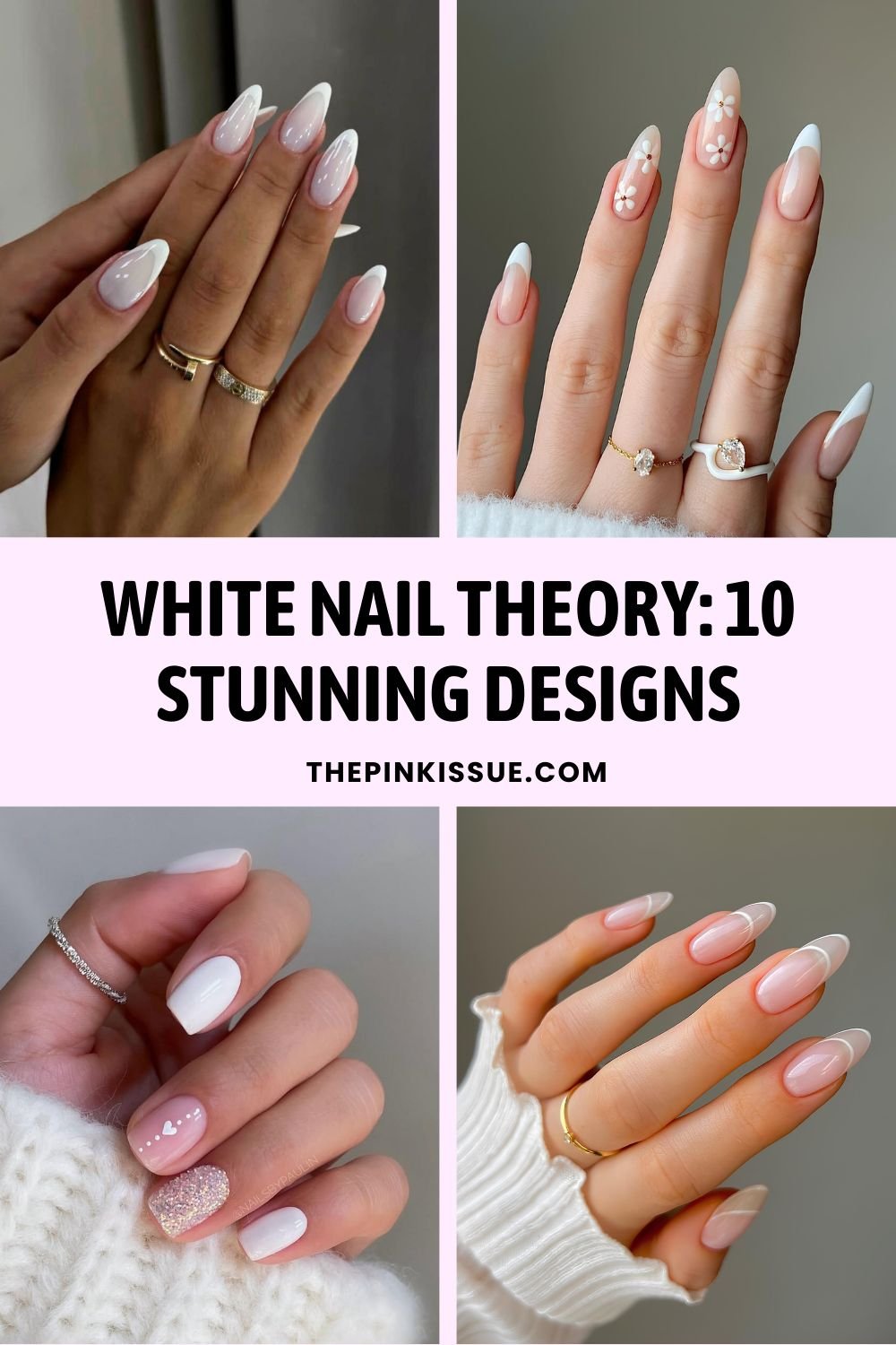 White nail theory Pinterest