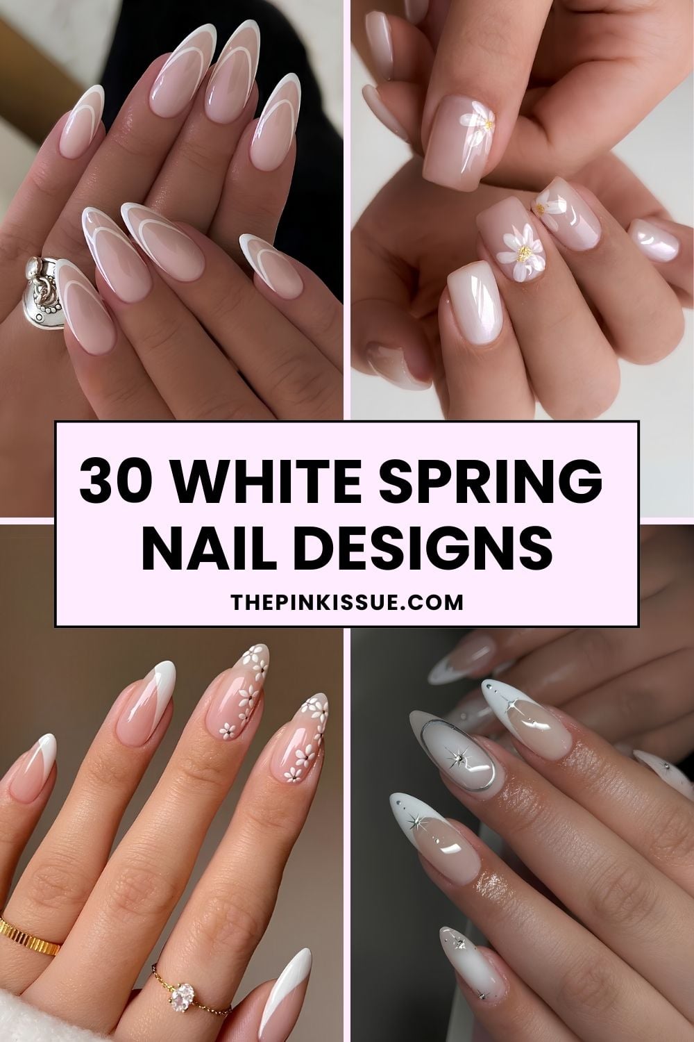 White spring nail designs Pinterest