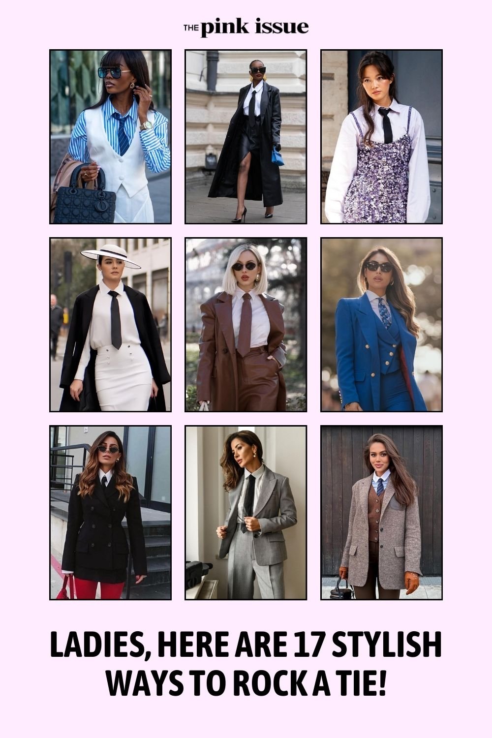 Women tie outfit ideas Pinterest