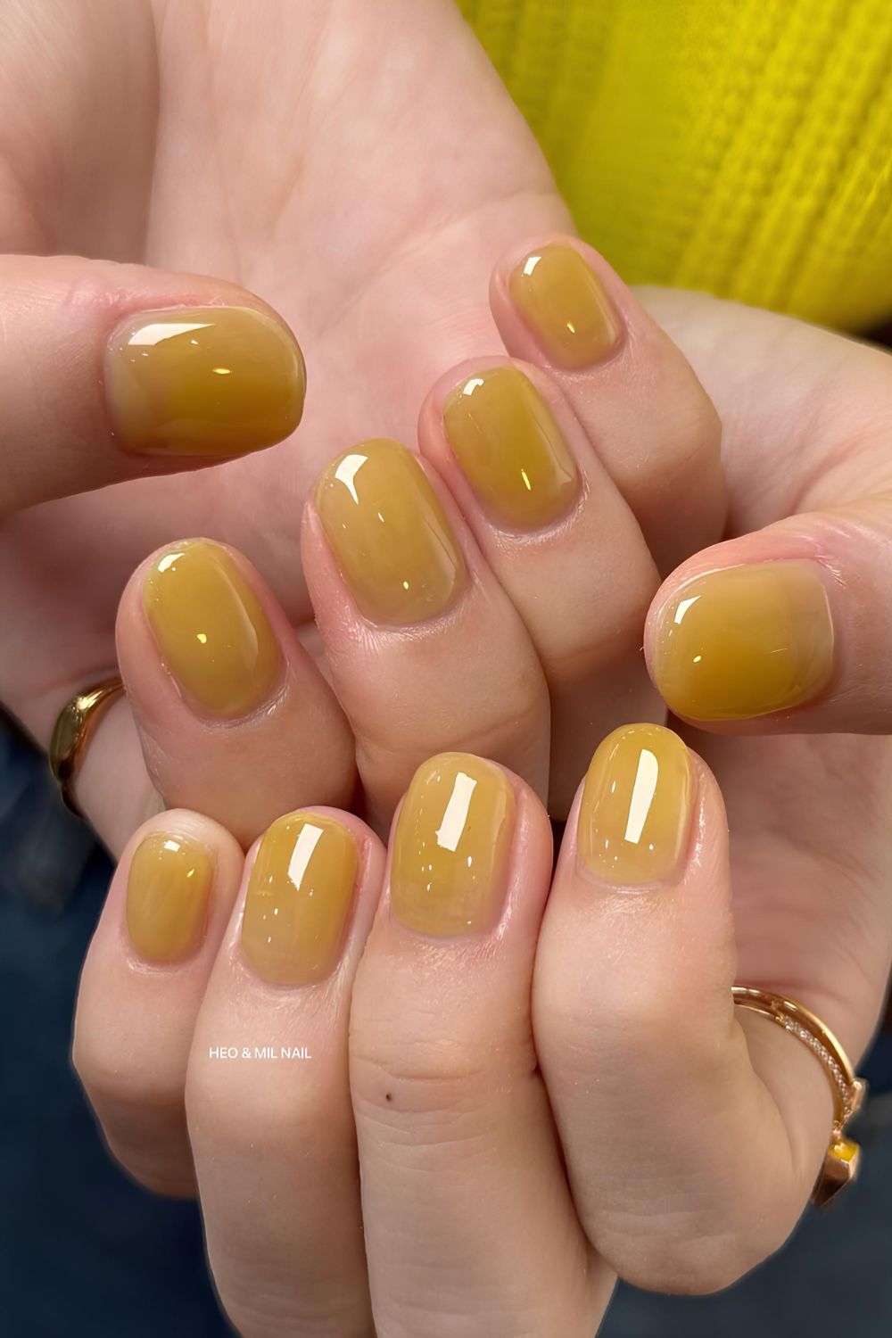 Yellow jelly nails
